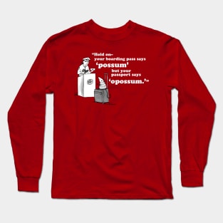 Possum/Opossum (alternate design) Long Sleeve T-Shirt